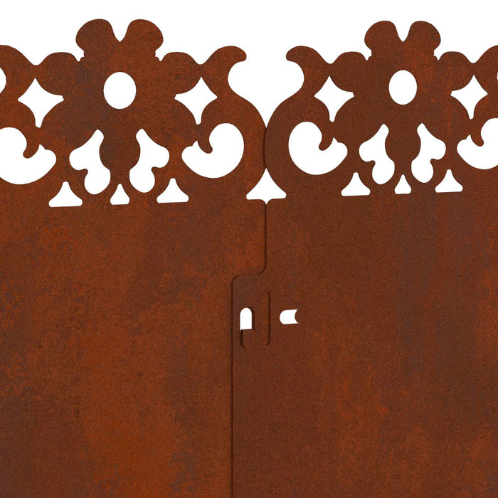 Borduri pentru gazon 10 pcs Ruginit 103 x 0,05 x 22 cm - WALTI WALTI