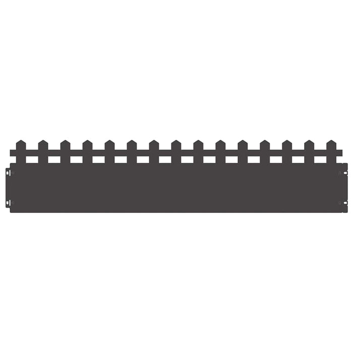 Borduri pentru gazon 30 pcs Negru 103 x 0,05 x 22 cm Oțel - WALTI WALTI