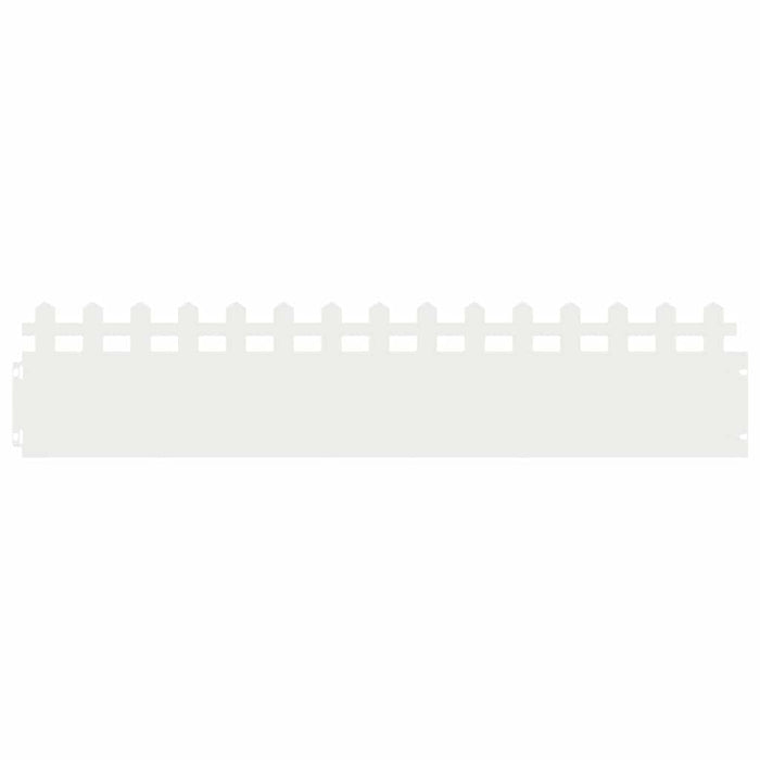 Borduri pentru gazon 30 pcs Alb 103 x 0,05 x 22 cm Oțel - WALTI WALTI