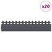 Borduri pentru gazon 20 pcs Antracit 103 x 0,05 x 22 cm Oțel - WALTI WALTI