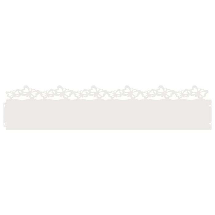 Borduri pentru gazon 20 pcs Alb 103 x 0,05 x 22 cm Oțel - WALTI WALTI