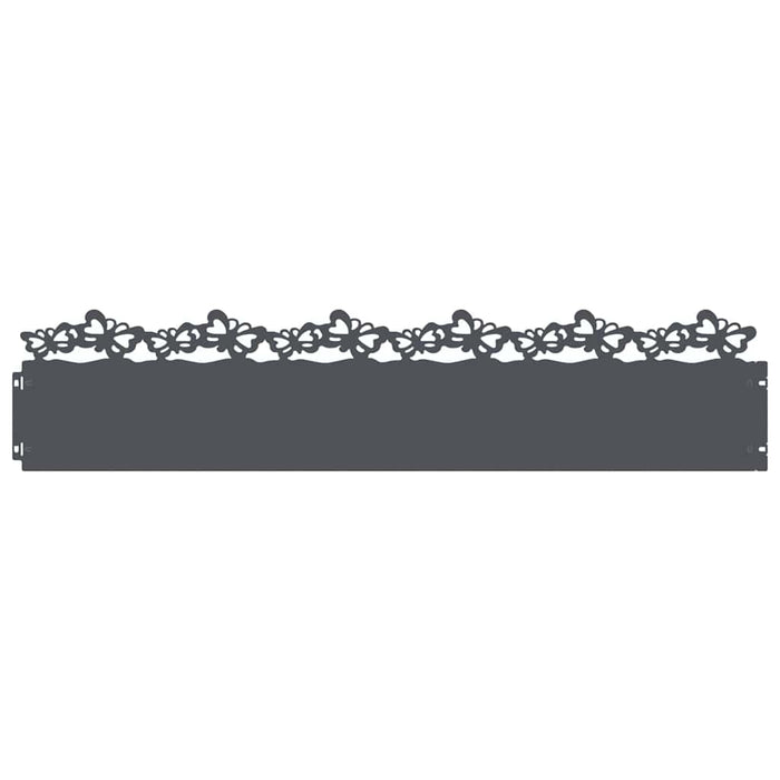 Borduri pentru gazon 20 pcs Antracit 103 x 0,05 x 22 cm Oțel - WALTI WALTI
