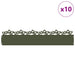 Borduri pentru gazon 10 pcs Verde măsliniu 103 x 0,05 x 22 cm - WALTI WALTI