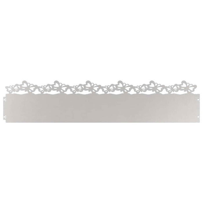 Borduri pentru gazon 10 pcs Argintiu 103 x 0,05 x 22 cm - WALTI WALTI