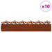 Borduri pentru gazon 10 pcs Ruginit 103 x 0,05 x 22 cm - WALTI WALTI