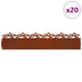 Borduri pentru gazon 20 pcs Ruginit 103 x 0,05 x 22 cm - WALTI WALTI