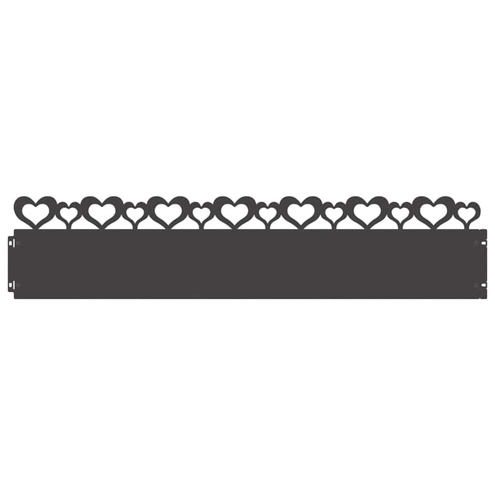 Borduri pentru gazon 10 pcs Negru 103 x 0,05 x 22 cm Oțel - WALTI WALTI