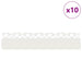 Borduri pentru gazon 10 pcs Alb 103 x 0,05 x 22 cm Oțel - WALTI WALTI