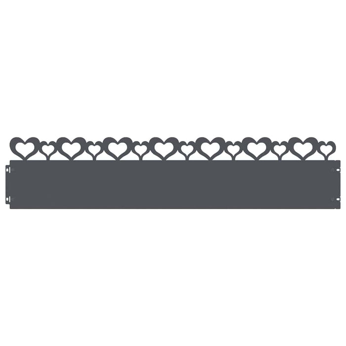 Borduri pentru gazon 10 pcs Antracit 103 x 0,05 x 22 cm Oțel - WALTI WALTI
