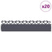 Borduri pentru gazon 20 pcs Antracit 103 x 0,05 x 22 cm Oțel - WALTI WALTI