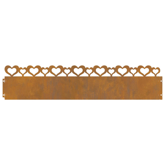 Borduri pentru gazon 20 pcs Ruginit 103 x 0,05 x 22 cm - WALTI WALTI