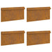 Gard pentru melci 4 pcs Ruginit 50 x 3,5 x 25 cm - WALTI WALTI