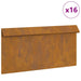 Gard pentru melci 16 pcs Ruginit 50 x 3,5 x 25 cm - WALTI WALTI