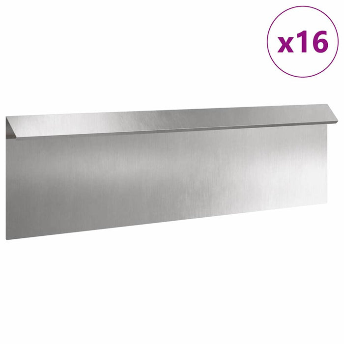 Gard pentru melci 16 pcs Argintiu 100 x 3,5 x 25 cm - WALTI WALTI