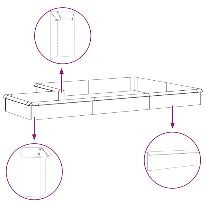 Gard pentru melci 16 buc. 100 x 3,5 x 25 cm Oțel Galvanizat WALTI