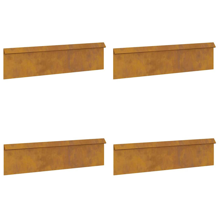 Gard pentru melci 4 pcs Ruginit 100 x 3,5 x 25 cm - WALTI WALTI
