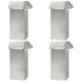 Gard pentru melci 4 pcs Argintiu 13,5 x 13,5 x 25 cm - WALTI WALTI
