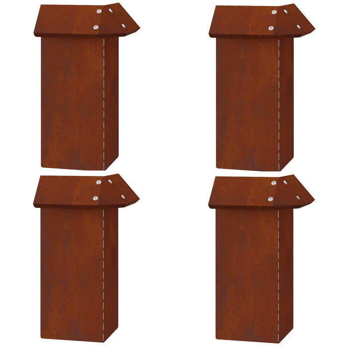 Gard pentru melci 4 buc. 13,5 x 13,5 x 25 cm Ruginit WALTI