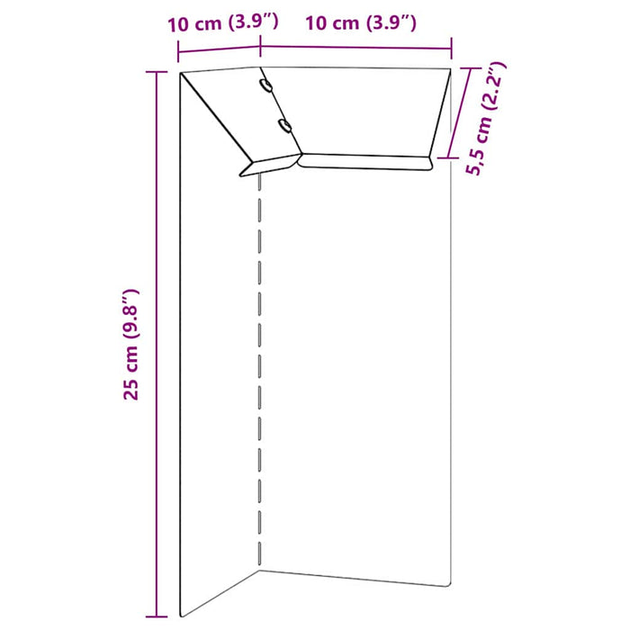 Gard pentru melci Argintiu 10 x 10 x 25 cm Oţel inoxidabil - WALTI WALTI