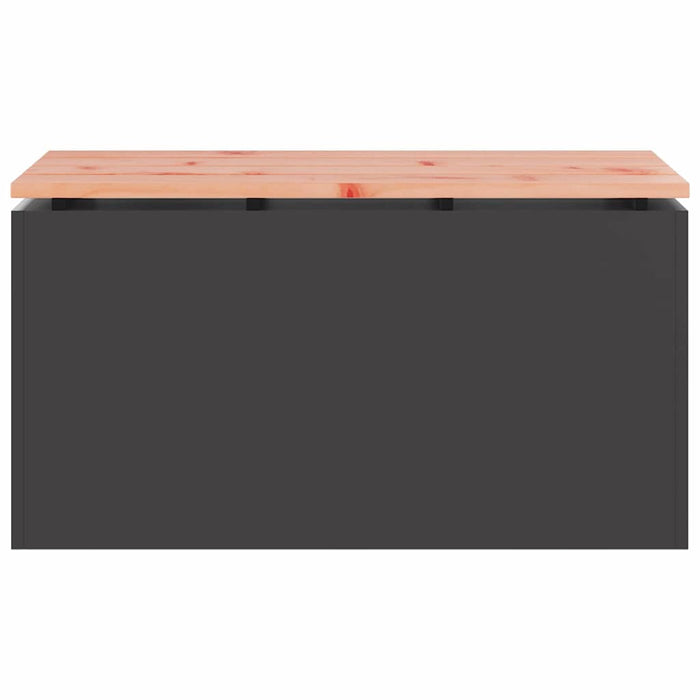 Bancă de grădină Negru 80 x 40 x 43 cm Oțel - WALTI WALTI