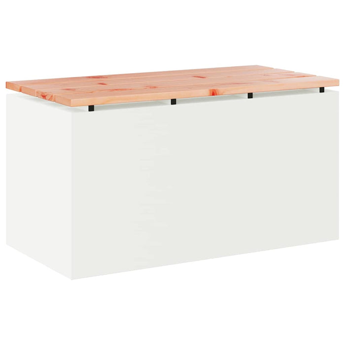 Bancă de grădină Alb 80 x 40 x 43 cm Oțel - WALTI WALTI