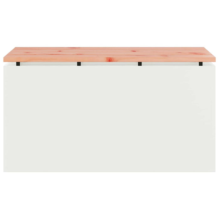 Bancă de grădină Alb 80 x 40 x 43 cm Oțel - WALTI WALTI
