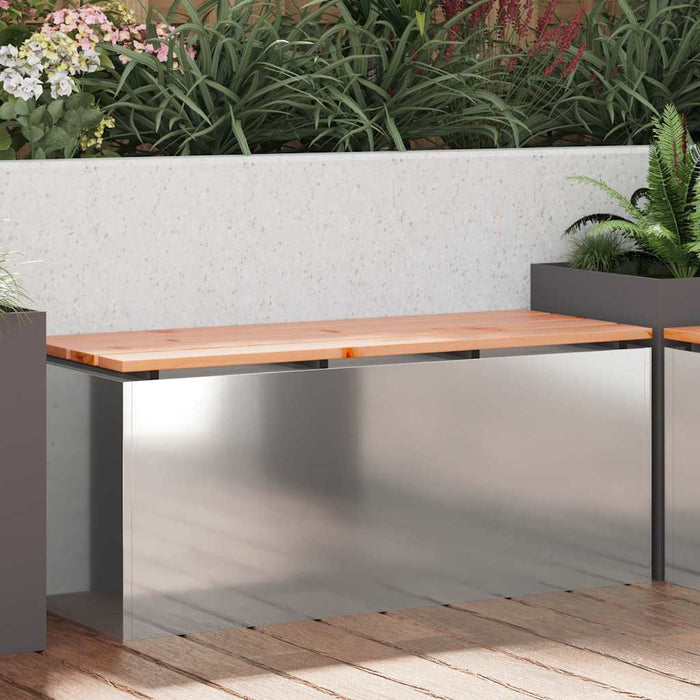 Bancă de grădină Argintiu 100 x 40 x 43 cm Oțel galvanizat WALTI