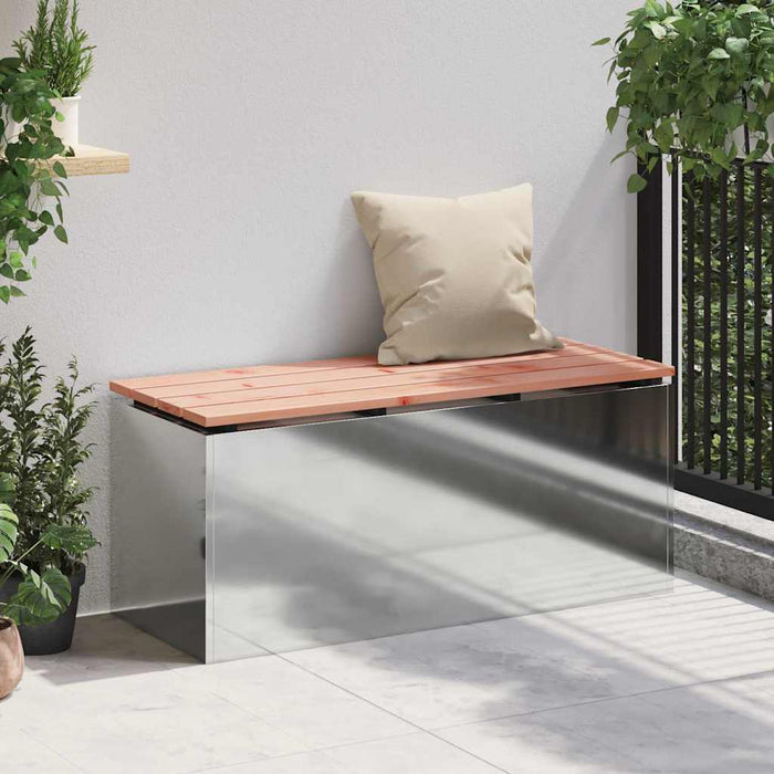 Bancă de grădină Argintiu 100 x 40 x 43 cm Oțel galvanizat WALTI