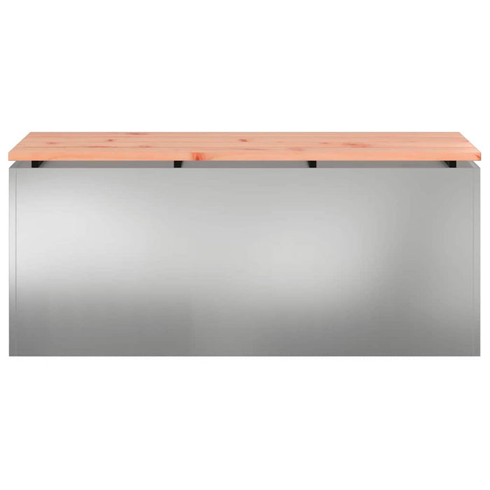 Bancă de grădină Argintiu 100 x 40 x 43 cm Oțel galvanizat WALTI