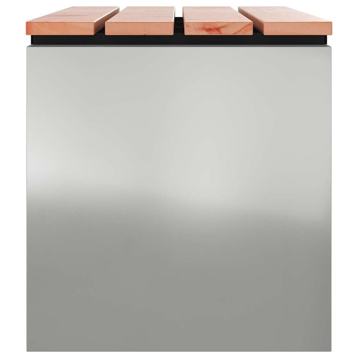 Bancă de grădină Argintiu 100 x 40 x 43 cm Oțel galvanizat WALTI