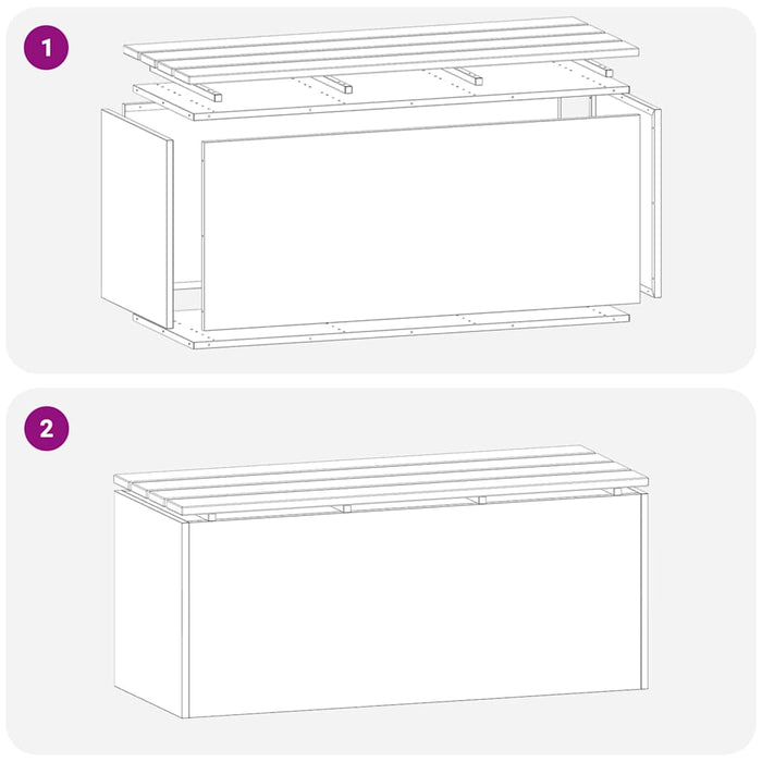 Bancă de grădină 2 -Seater 100 x 40 x 43 cm Ruginit WALTI
