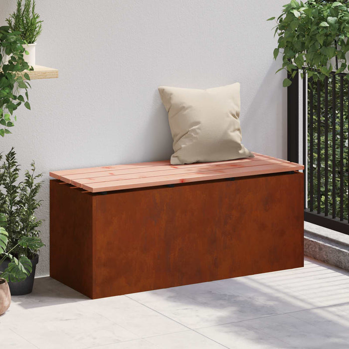 Bancă de grădină 2 -Seater 100 x 40 x 43 cm Ruginit WALTI