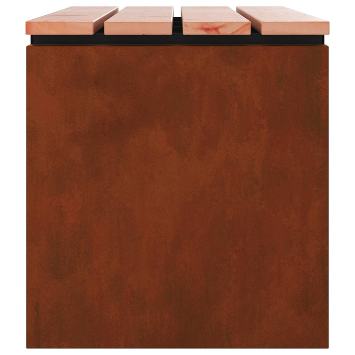 Bancă de grădină 2 -Seater 100 x 40 x 43 cm Ruginit WALTI