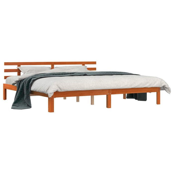 Cadru de pat cu headboard Maroniu cerat 203.5 x 205.5 x 69.5 cm - WALTI WALTI