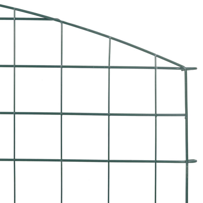 Set gard pentru iaz 5 pcs Verde 100 x 50 cm Oțel - WALTI WALTI