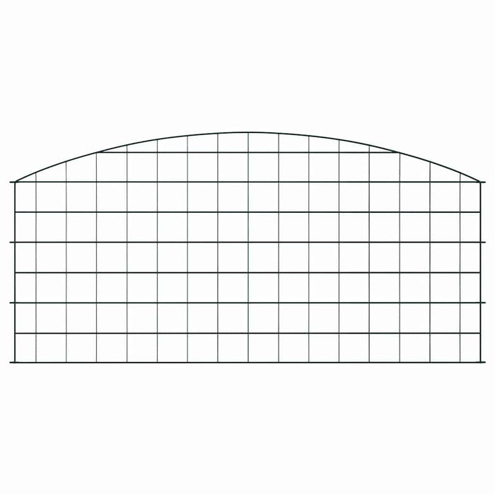 Set gard pentru iaz 5 pcs Verde 100 x 50 cm Oțel - WALTI WALTI