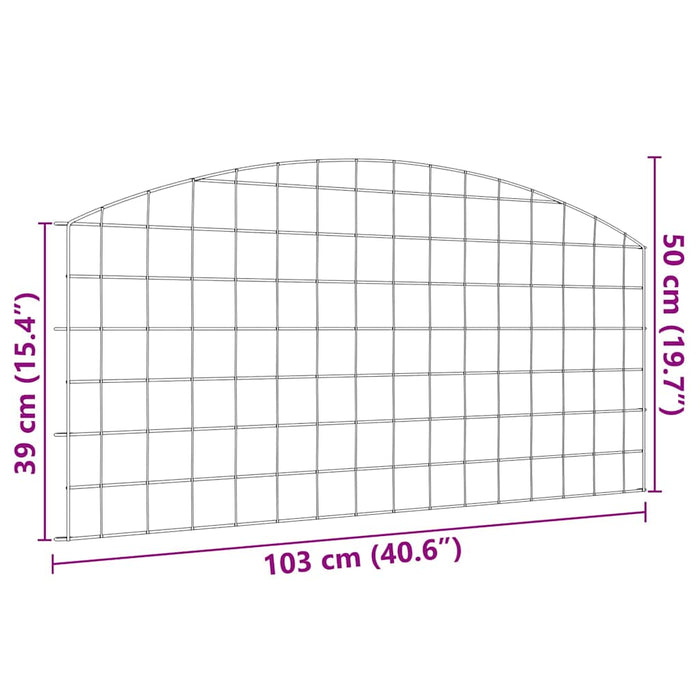 Set gard pentru iaz 5 pcs Verde 100 x 50 cm Oțel - WALTI WALTI