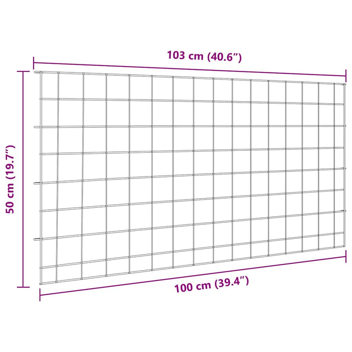 Set gard pentru iaz 5 pcs Verde 100 x 50 cm Oțel - WALTI WALTI
