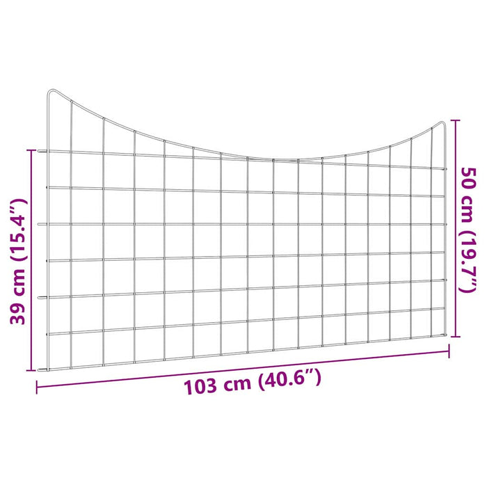 Set gard pentru iaz 5 pcs Verde 100 x 50 cm Oțel - WALTI WALTI