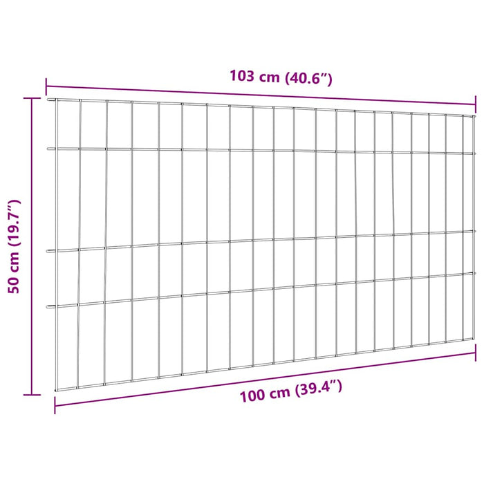 Set gard pentru iaz 5 pcs Verde 100 x 50 cm Oțel - WALTI WALTI