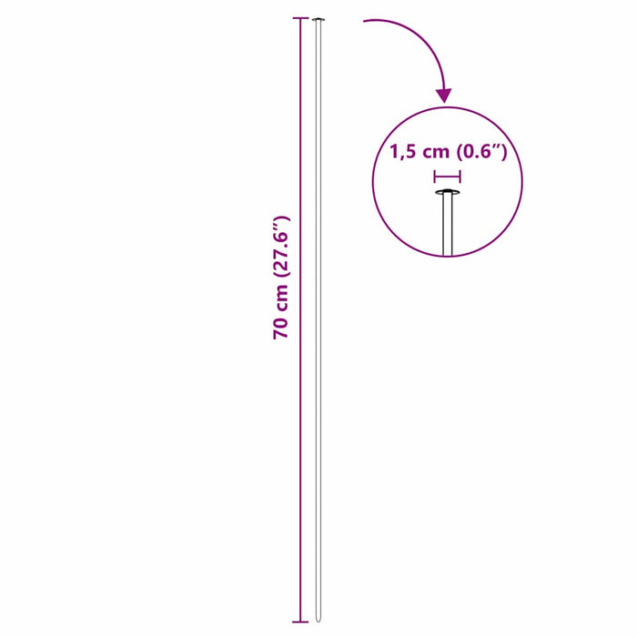 Set gard pentru iaz 5 pcs Verde 100 x 50 cm Oțel - WALTI WALTI