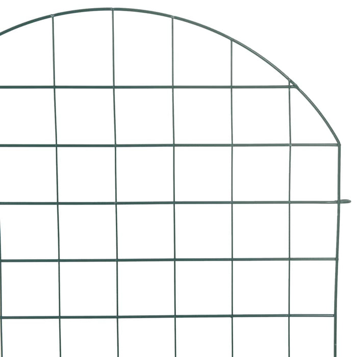 Set gard pentru iaz 8 pcs Verde 50 x 80 cm Oțel - WALTI WALTI