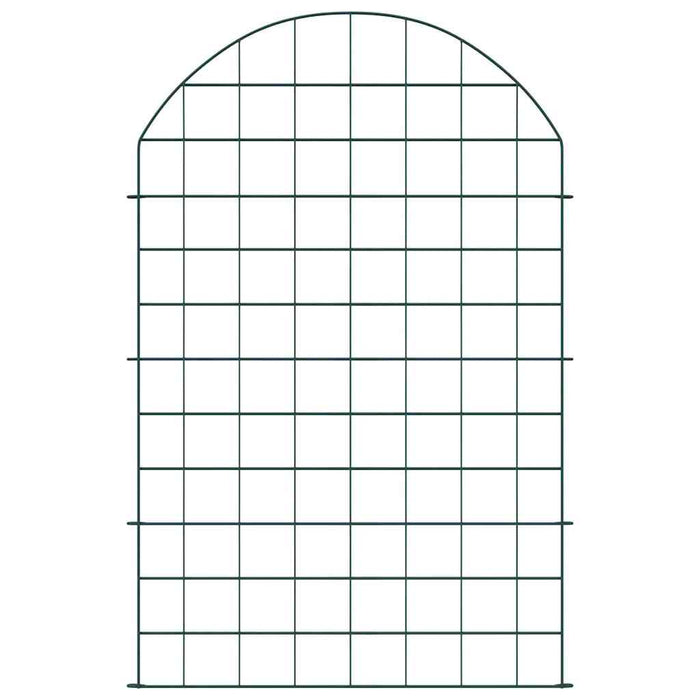 Set gard pentru iaz 8 pcs Verde 50 x 80 cm Oțel - WALTI WALTI
