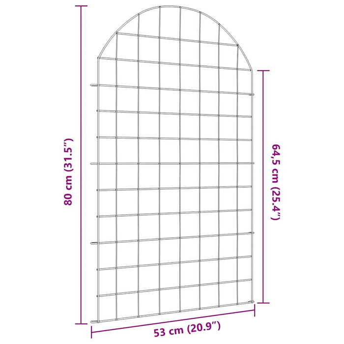 Set gard pentru iaz 8 pcs Verde 50 x 80 cm Oțel - WALTI WALTI