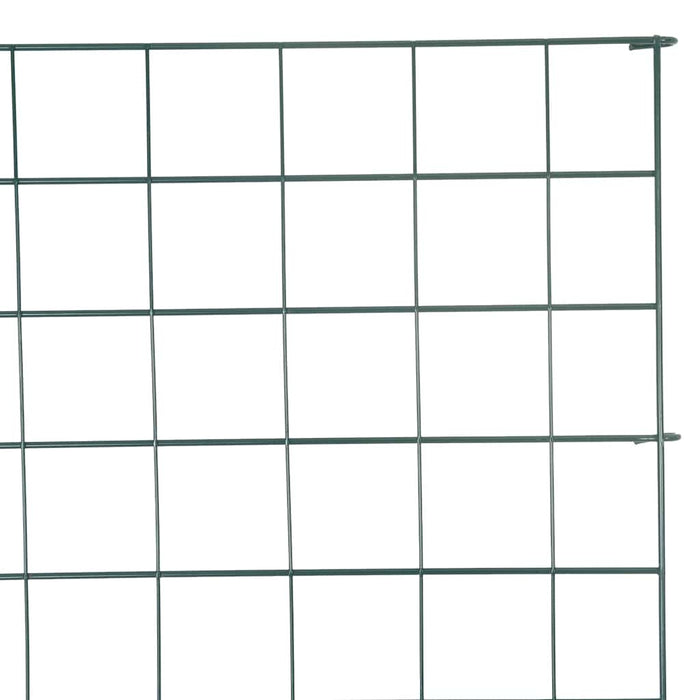 Set gard pentru iaz 8 pcs Verde 50 x 80 cm Oțel - WALTI WALTI