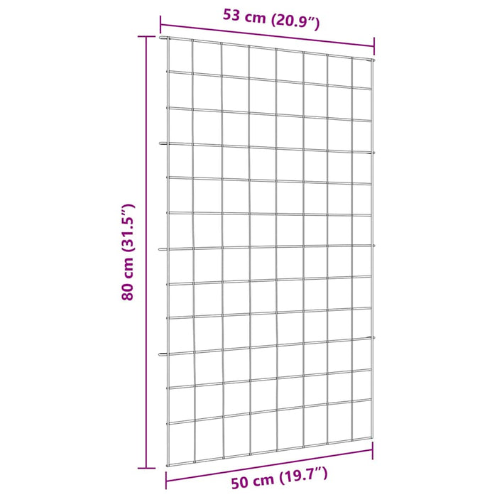 Set gard pentru iaz 8 pcs Verde 50 x 80 cm Oțel - WALTI WALTI