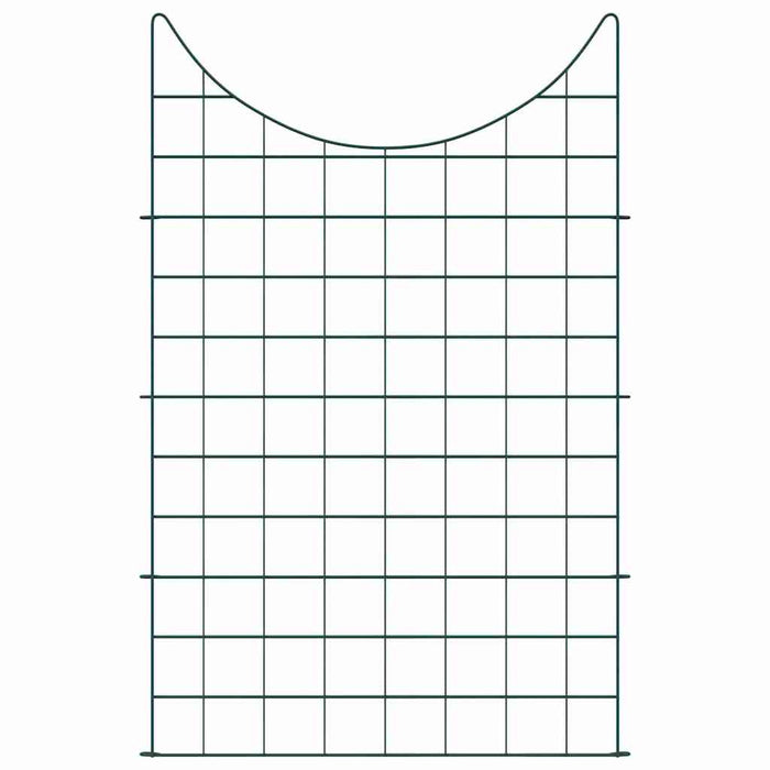 Set gard pentru iaz 8 pcs Verde 50 x 80 cm Oțel - WALTI WALTI