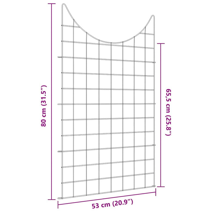 Set gard pentru iaz 8 pcs Verde 50 x 80 cm Oțel - WALTI WALTI