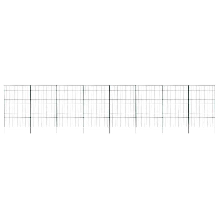 Set gard pentru iaz 8 pcs Verde 50 x 80 cm Oțel - WALTI WALTI