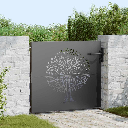 Poartă de grădină, Poartă de Grădină 85x75 cm Design Copac din Oțel Corten - WALTI WALTI